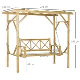 thumbnail of Outsunny - Pergola - 221Lx140Wx196Hcm - Naturholz