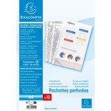 thumbnail of Exacompta - Réf. 5010E - 10 sachets de 10 pochettes perforées en Polypropylène lisse - Epaisseur 6/100ème - Format à classer A4 - Incolore