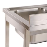 thumbnail of Romux® Fregadero de Acero Inoxidable de 2 Senos 1200x700x850 mm Desmontable | Pica Industrial con patas | Pila Lavadero para Cocina Restaurantes