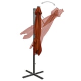 thumbnail of vidaXL Zweefparasol met paal en LED-verlichting 250 cm terracottakleur