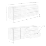 thumbnail of Angel Cerdá Buffet en noyer et verre trempé 3086C 188 x 45 x 75