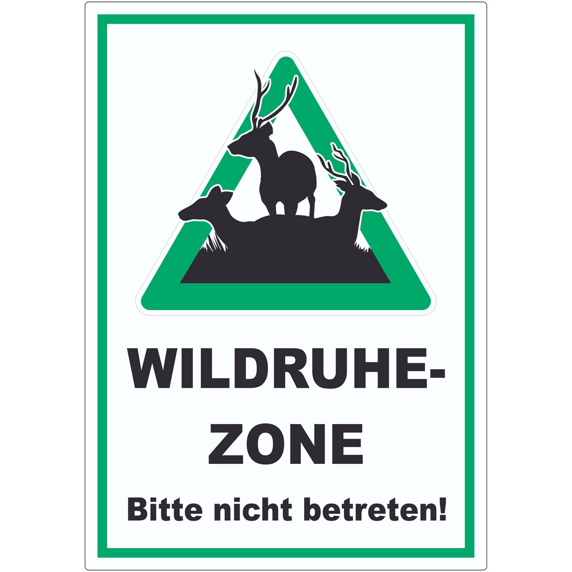 Wildruhezone Hirsche Aufkleber A3 (297x420mm)