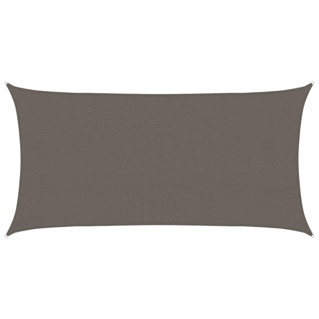 vidaXL Sonnensegel 160 g/m² Anthrazit 2,5x5 m HDPE