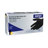 thumbnail of Guantes nitrilo negro 6 gr. sin polvo 100 uds.  Ambidiestro, categoría III SANYC Talla XL ideal talleres y cocina