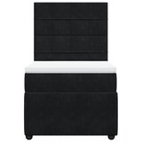 thumbnail of vidaXL Boxspringbett mit Matratze Schwarz 90x190 cm Samt