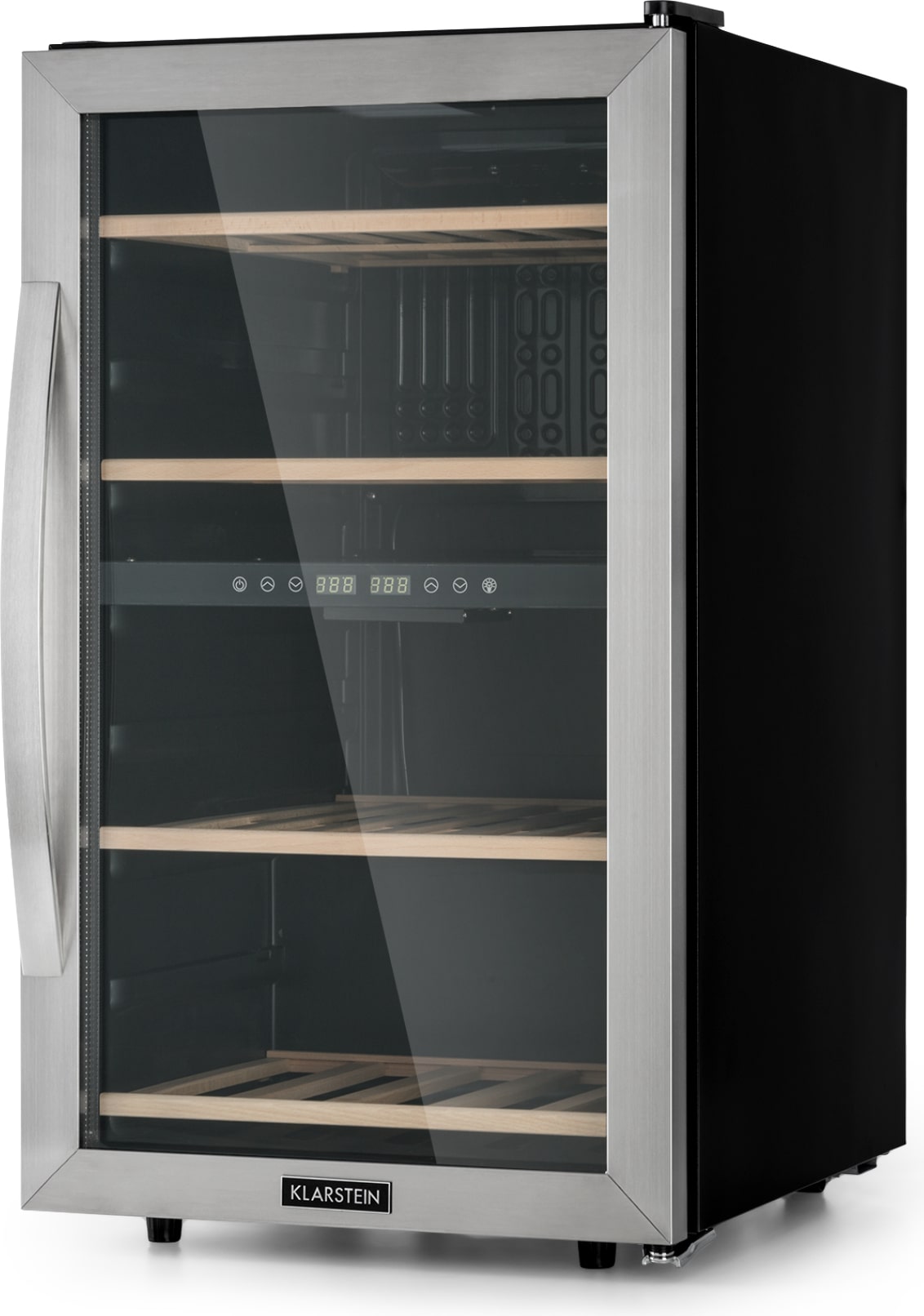 Klarstein Vinamour 45 DuoWeinkühlschrank 2 Zonen 118 Ltr / 45 Fl 5-18 °C Edelstahl