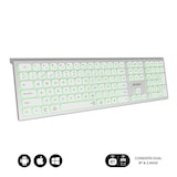 thumbnail of Teclado EspaÃÂ±ol Inalambrico Subblim Master Plata Y Blanco