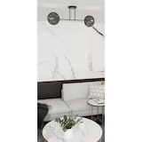 thumbnail of Plafoniera 2 Luci Plutone In Acciaio Nero A Bracci E Diffusori A Cerchio