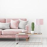 thumbnail of Relaxdays Tischlampe, Samt und Kristall, HxD: 47 x 26 cm, E14-Fassung, Nachttischlampe, indirekte Beleuchtung, rosa
