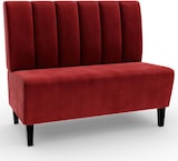 thumbnail of Gastro Sitzbank Paris | 140 cm breit | Samtstoff in Rot | Vertikal | Dinerbank