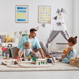 thumbnail of Relaxdays Sitzhocker mit Stauraum, faltbar, weich gepolstert, eckig, Stoff, Sitzwürfel, HBT: 37 x 37,5 x 37,5 cm, grau