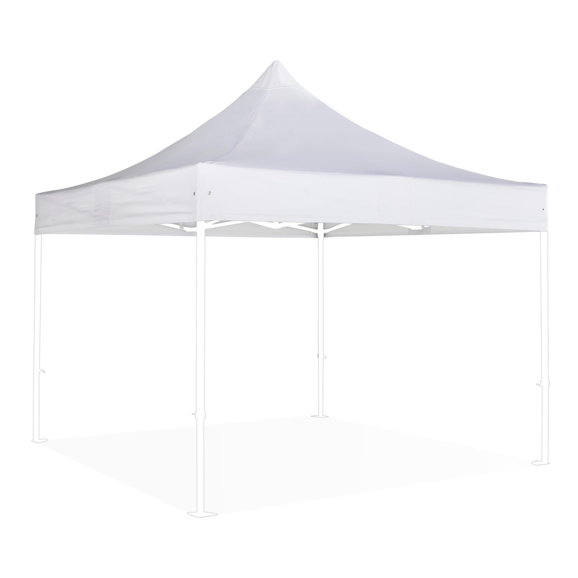 Toit pour tente pliante 3x3 m blanc