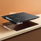 thumbnail of CIARRA Placa de inducción de 60 cm, placa de inducción de 3 zonas, potenciador VM3BBIH