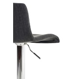 thumbnail of Banco de bar Hover em tecido cinza escuro/metal cromado