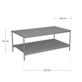 thumbnail of SVITA AMAL Couchtisch Weiß Coffeetable Moderner Wohnzimmertisch mit Ablage