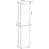 thumbnail of VCM Standvitrine Kavisa Schwarz H. 227 x B. 50 x T. 38 cm