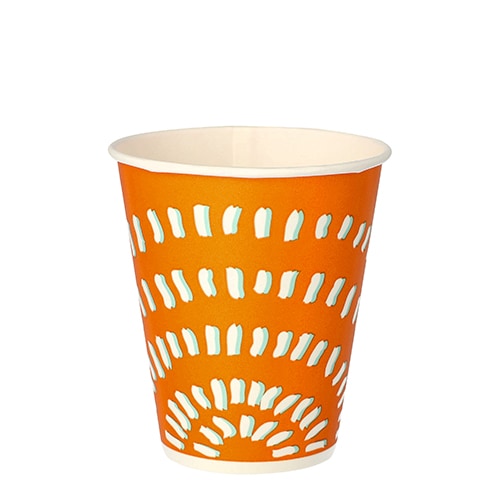 Starpak 2000 Trinkbecher für Kaltgetränke, Pappe 0,25 l Ø 8,97 cm · 10 cm orange