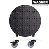 thumbnail of WAGNER Pflanzenroller ALASKA BLACK Ø 30 x 7,5 cm, Alu Riffelblech, Softrollen&Bremsen, max. 150 kg, DE Ware - 20700701