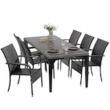 thumbnail of tectake Chaise en résine tressée GIRONA avec une capacité de charge de 120 kg - Lot de 6 - 405846