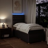 thumbnail of vidaXL Boxspringbett mit Matratze Dunkelbraun 80x200 cm Stoff