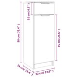 thumbnail of vidaXL Badschrank Betongrau 32x34x90 cm Holzwerkstoff
