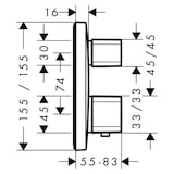 thumbnail of Hansgrohe Thermostatarmatur Ecostat Chrom