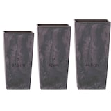 thumbnail of WellHome - Set 3 Hohe Pflanztöpfe 11,4/16,3/19 L Urbi Square Effect in Anthrazit