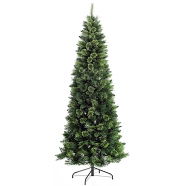 HOMCOM Árvore de Natal Artificial 180 cm Árvore de Natal com 648 Ramos Fácil de Montar e Base Desmontável de Aço Ø70x180 cm Verde