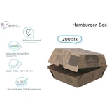 thumbnail of Hamburger-Box Wellpappe, 200 Stück, to go, take away, Newspaper- Designe, recyclebar