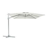 thumbnail of METRO PROFESSIONAL Guarda-sol quadrado suspenso, sem aba, alumínio/aço, 3 x 3 m, com função de manivela e inclinação, branco/platina