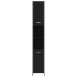thumbnail of vidaXL Badezimmerschrank Schwarz 30x30x183,5 cm Holzwerkstoff