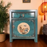 thumbnail of OPIUM OUTLET Table de chevet chinois petite commode de nuit asiatique orientale vintage asia meubles en bois entièrement monté