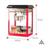 thumbnail of Romux® Macchina per Popcorn Rossa con Tetto Nero 56x42x76 cm | Macchina Professionale per Popcorn in Acciaio Inox e Vetro per Fiere – 1440 W e 220 V
