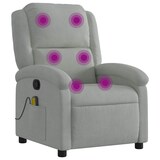 thumbnail of vidaXL Massagesessel Hellgrau Samt