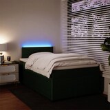 thumbnail of vidaXL Boxspringbett mit Matratze Dunkelgrün 120x200 cm Samt