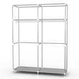 thumbnail of Intirilife Faltschrank 108x170x45 cm in CRÈME BEIGE - mit Reißverschluss Stoffschrank Kleiderschrank mit Kleiderstange, Fächern und Seitentasche