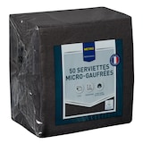 thumbnail of METRO Professional 50 serviettes microgaufrée 25x25 - Noir