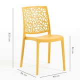 thumbnail of Set 6 Chaises en polypropylène avec fibre de verre empilables pour extérieur et jardin, bar et restaurant, cuisine design moderne - ANNA - Moutarde