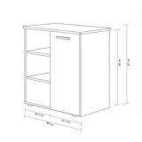 thumbnail of BS COM Mobile Ingresso Moderno Salvaspazio in Legno Composito cm 68x35x87 Truciolare bilaminato 68x35x87 cm Antracite
