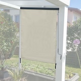 thumbnail of Toldo vertical HWC-F42, toldo vertical protección de la intimidad estor enrollable exterior, tejido protección UV 50 ~ 250x100cm, crema-beige