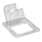 thumbnail of CAMBRO 60CWLN-135 - Tapa FlipLid con muesca GN 1/6 - 16,2 x 17,6 x 2,2 cm - (No incluye cubeta) - Transparente - Venta 1 unidad.
