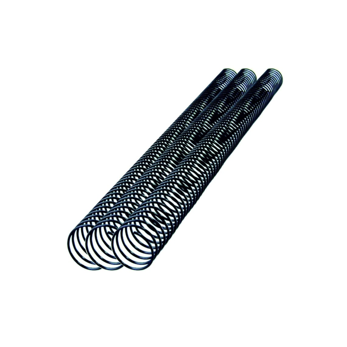 Ojales en espiral metálicos Paso 5:1 38mm Caja 25 Negro