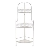 thumbnail of Eckregal 3 Etagen Metallregal Blumenregal Etagere Gartendeko Metall antik weiß