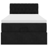 thumbnail of vidaXL Ottoman-Bett mit Matratze Schwarz 100x200 cm Samt