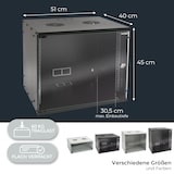 thumbnail of HMF 65709-02 Serverschrank 19 Zoll, 9 HE, 51 x 40 x 45 cm, Schwarz