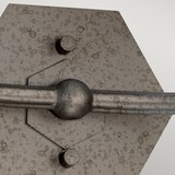 thumbnail of Applique Industrial Nordico Crown Acciaio Ferro Cancello 2 Luci E14
