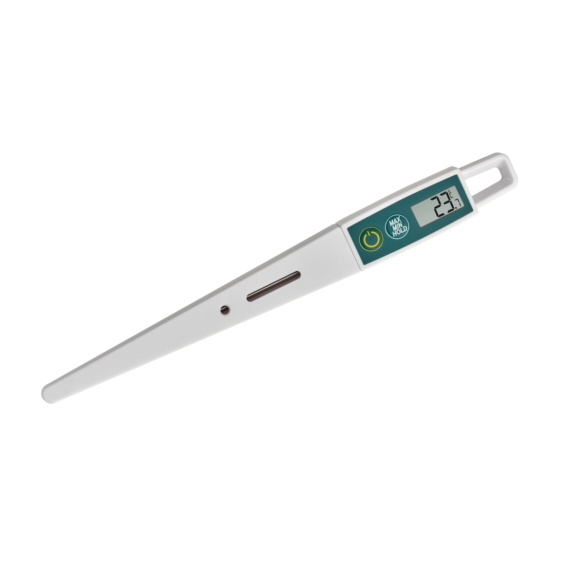 METRO Professional Thermomètre à sonde numérique, 24 x 218 x 19 mm, plage de température -30°C à +240°C, blanc / vert