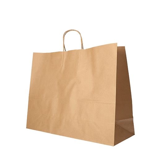 Papstar Papiertüten 27 x 32 x 21,5 cm braun mit gedrehtem Tragegriff 12 x 25 Stück