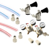 thumbnail of Tapset dubbel voor biertap - 2 maal bajonet koppeling | 2 maal S-type koppeling