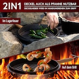 thumbnail of Gusskönig Set Dutch Oven 4,5 l ohne Füße 2in1 mit Deckelheber, Bürste und Untersetzer